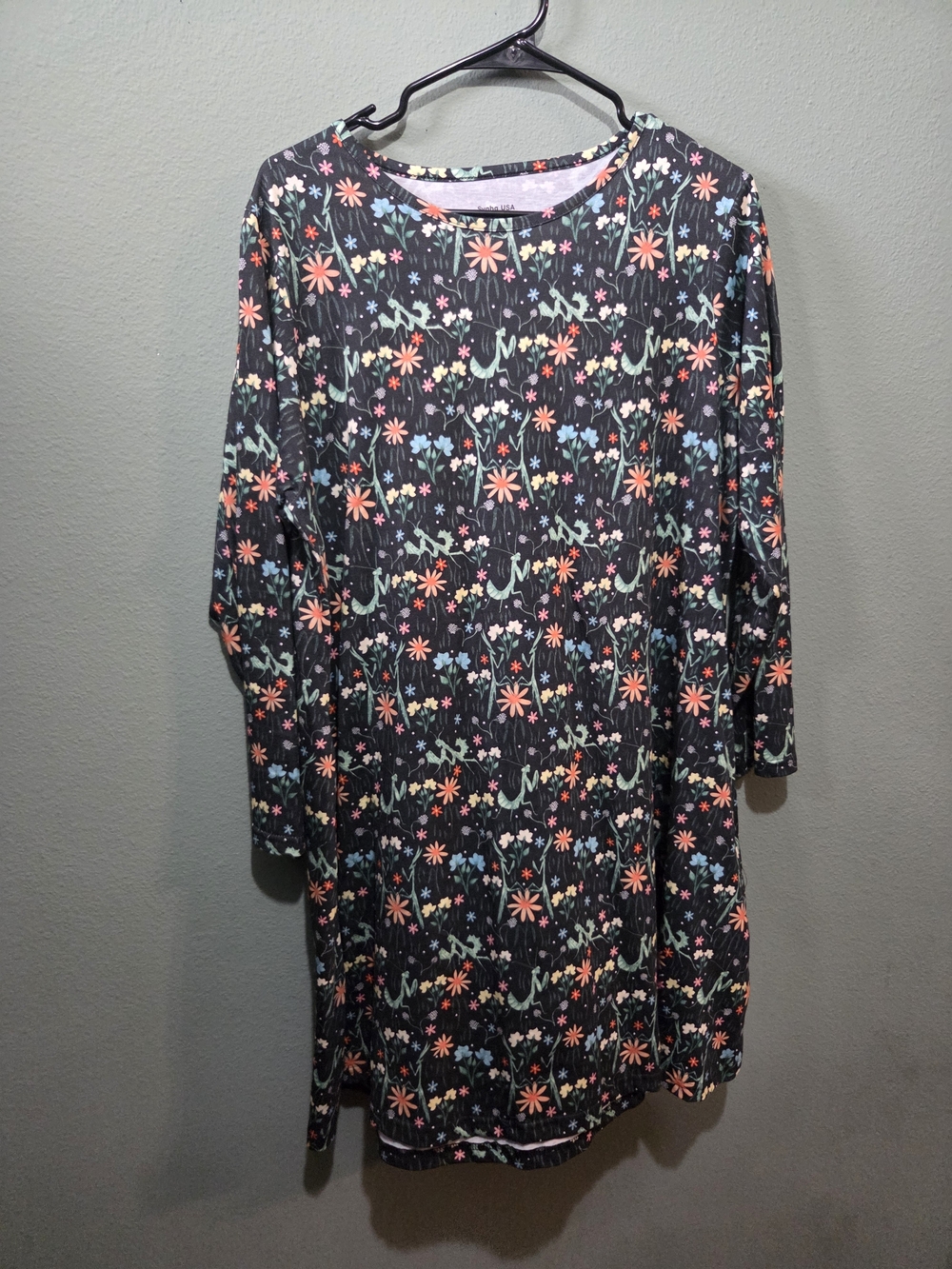 Svaha Floral Mantis Longsleeve Tunic Size XL